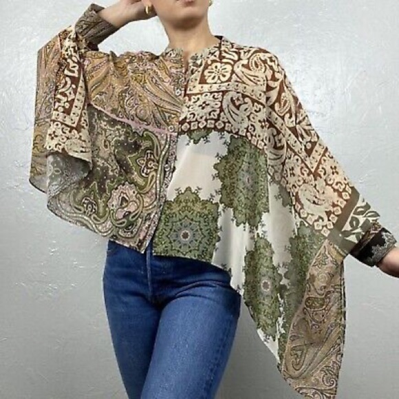 Zara Bohemian Patchwork Blouse - Picture 2 of 7